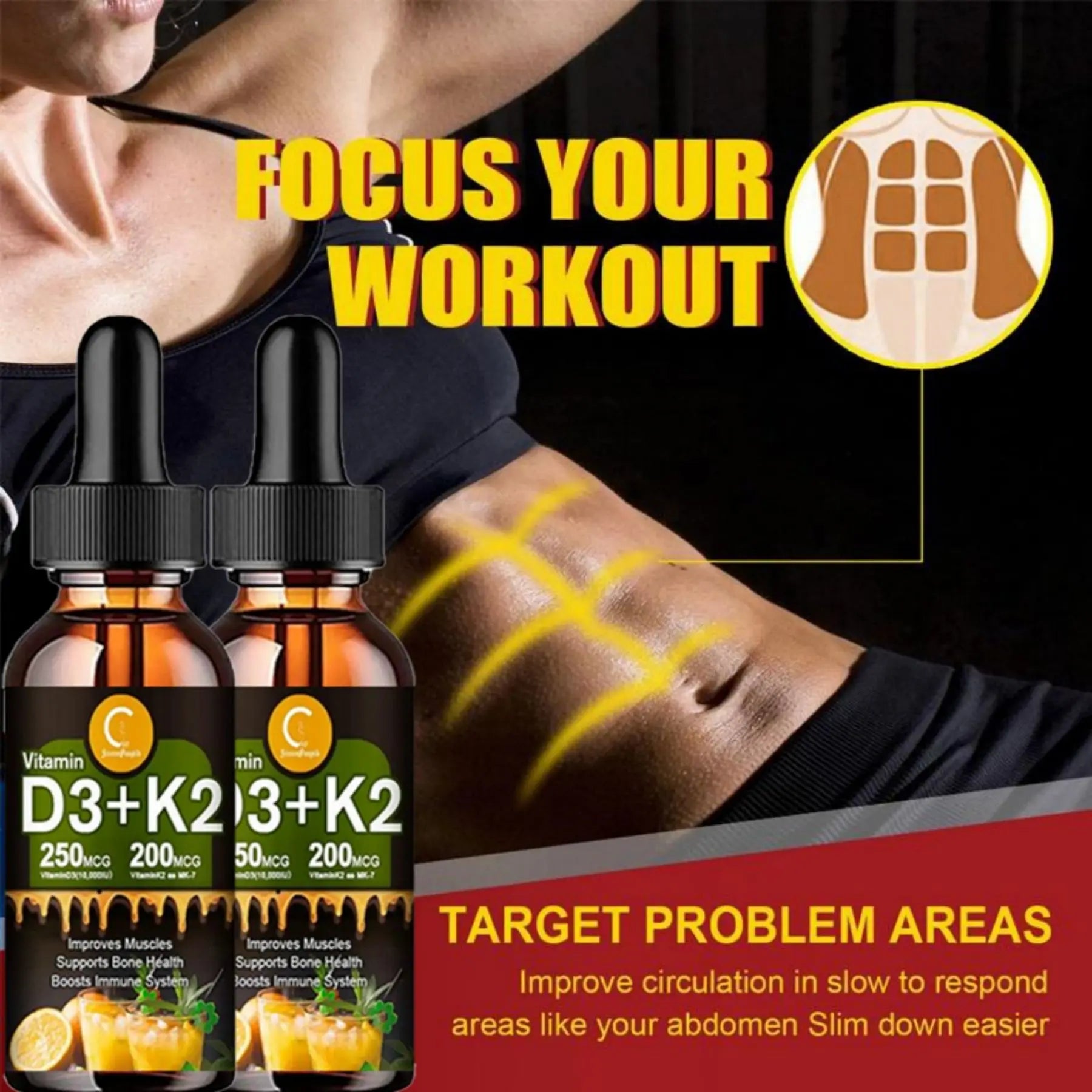 Liquid vitamin D3K2