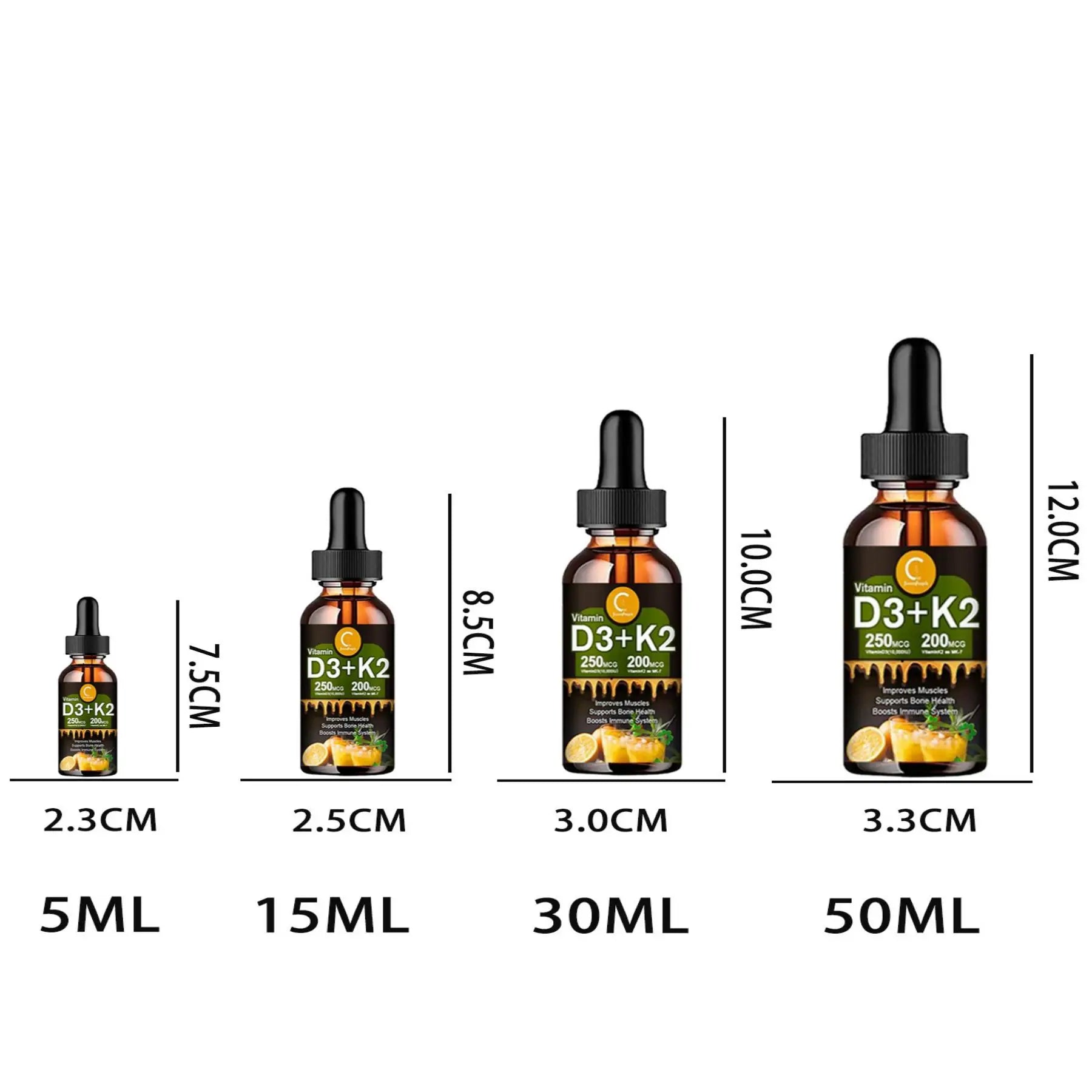 Liquid vitamin D3K2