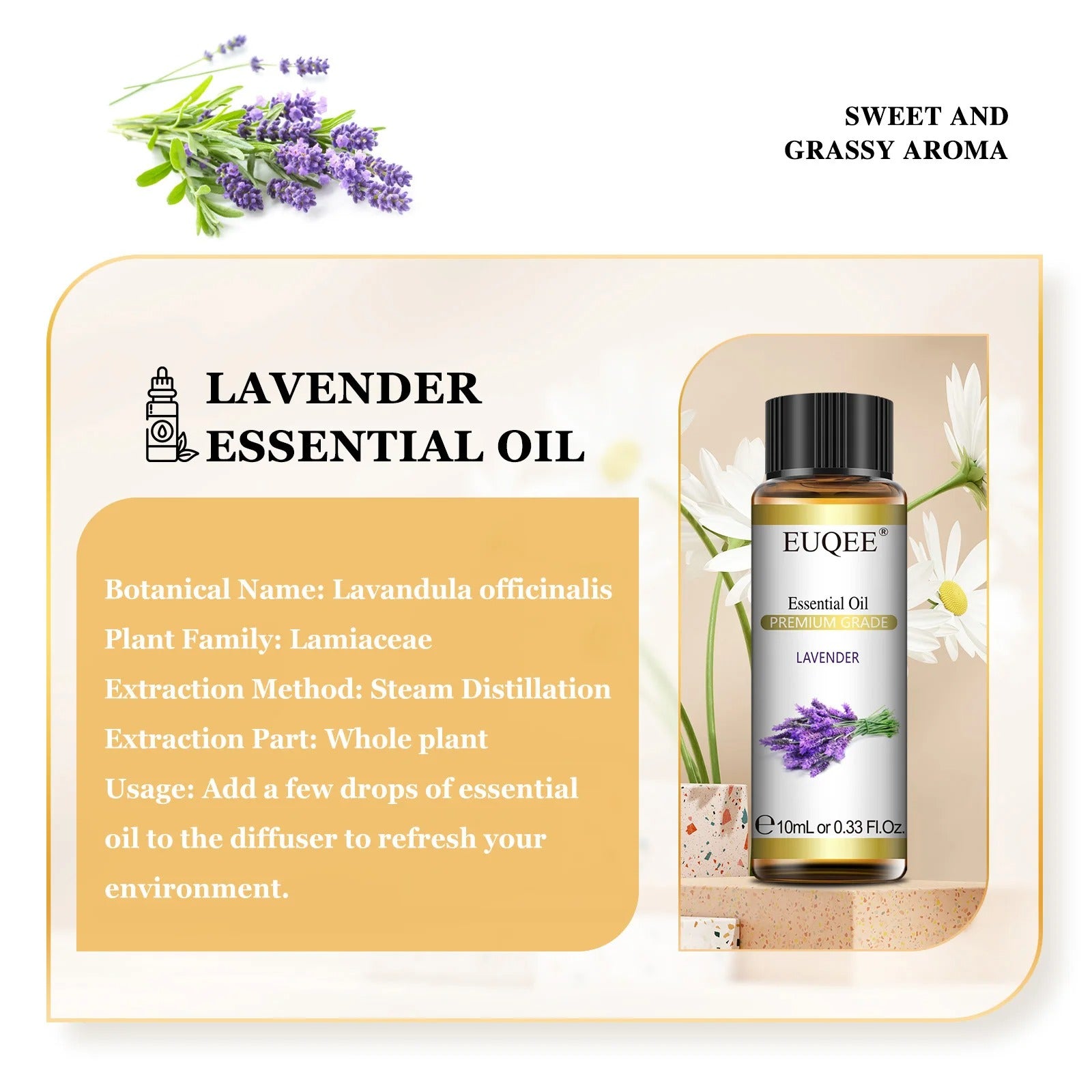 EUQEE 10ml Pure Natural Essential Oil